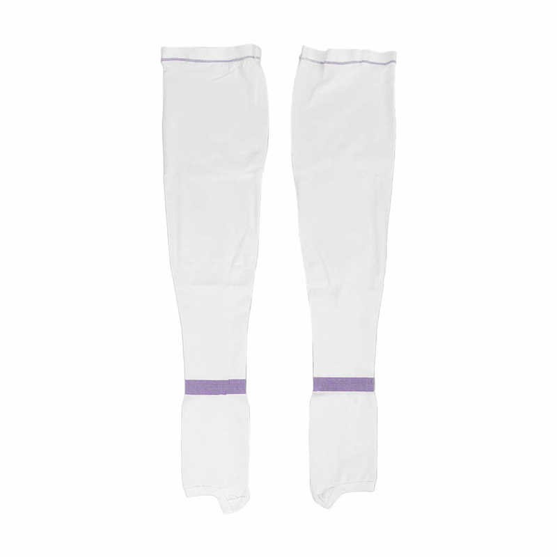 Compression Socks Prevent Leg Edema White Breathable Compression Socks Shaping Core Weave Yarn Fatigue Relief Multifunctional L