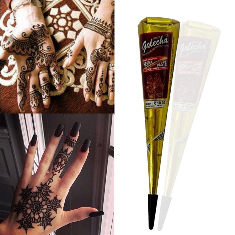 1pc Indian Henna Tattoo Paste Tattoo Painting Cream Temporary Waterproof Tattoo Red White Brown Deficiency Body Painting Ink TSLM1