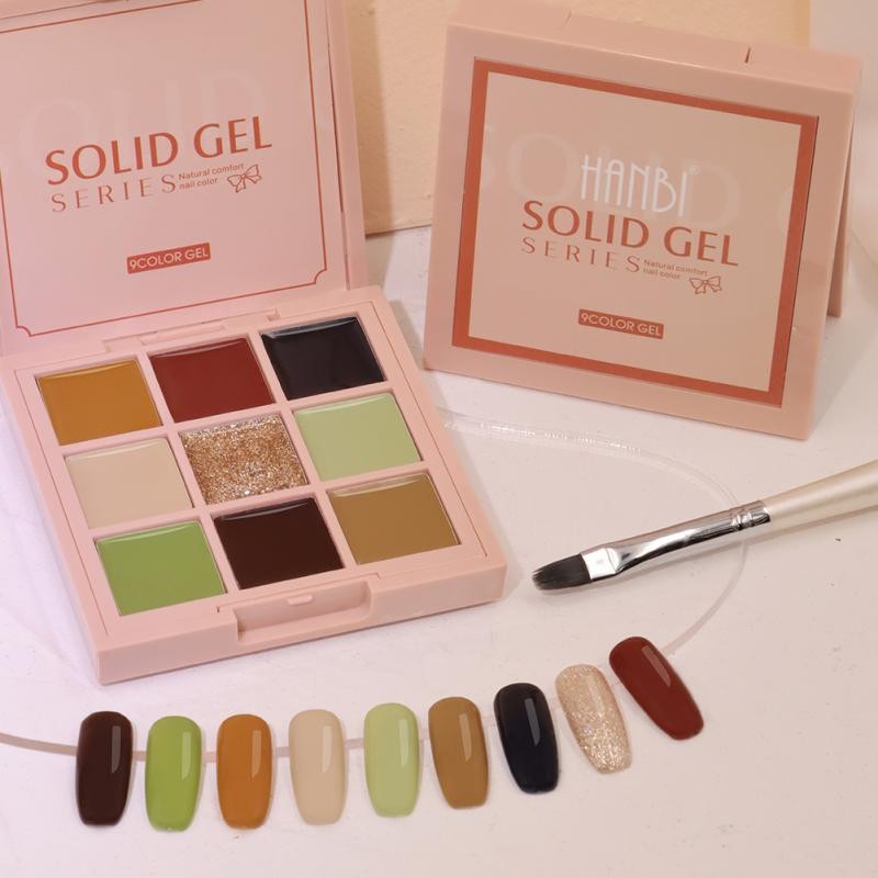 9 Color Jelly Solid Nail Gel Palette Oil Painting Gel Soak Off UV LED Varnishes Phototherapy Gel Nail Art Gel TSLM1