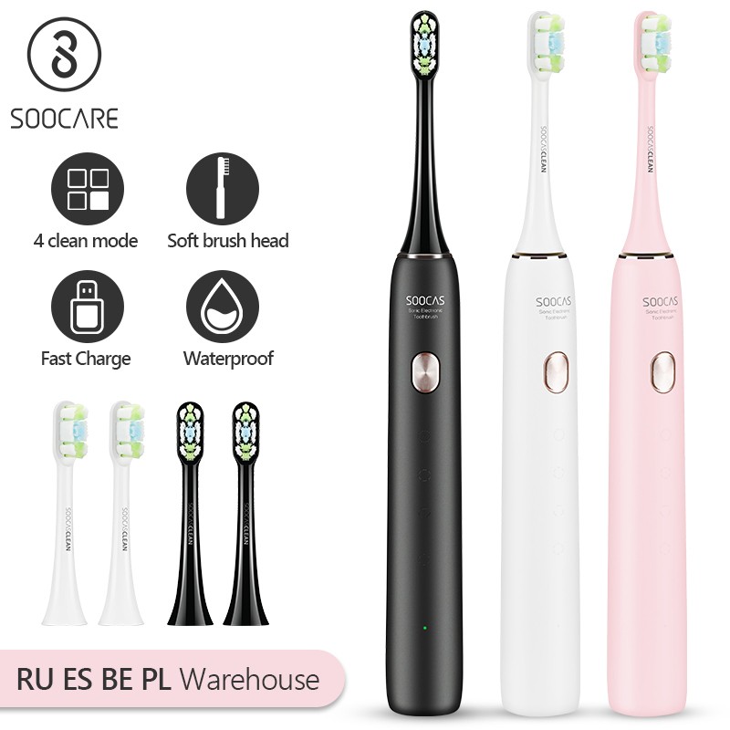 SOOCAS X3U Ultrasonic Sonic Electric Toothbrush Automatic Upgrade USB Rechargeable Fast Rechargeable Adult Waterproof Toothbrush