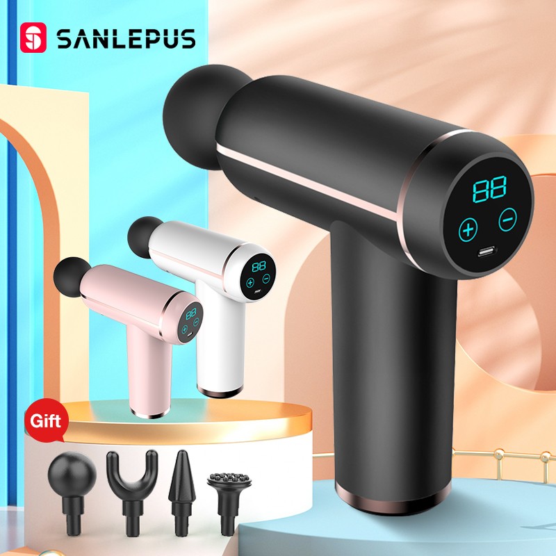 SANLEPUS LCD Display Muscle Massage Gun Portable Neck Muscle Massager Pain Therapy For Body Massage Relaxation Pain Relief