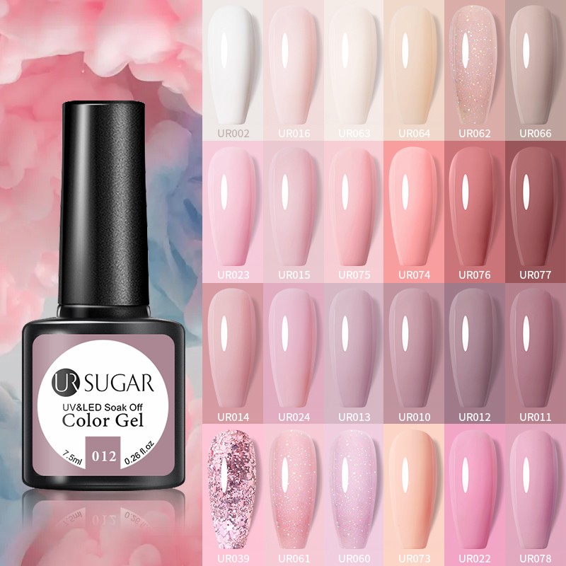 ur sugar pink nail gel polish 7.5ml each for manicure semi permanent soak off gel uv led varnish gel nail art design