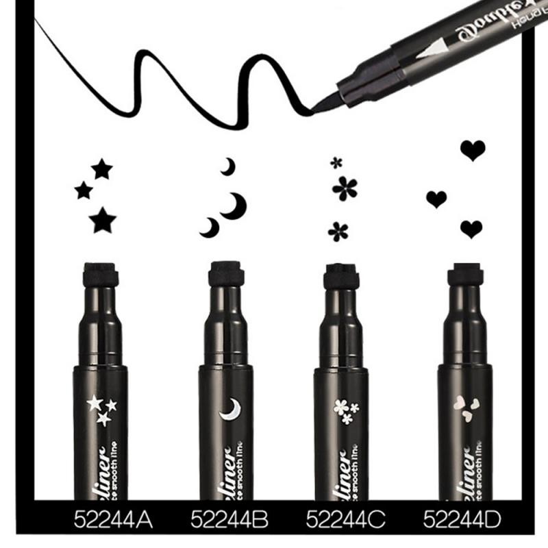 2 In1 Eyeliner Seal Eye Wing Seal Stars Liquid Eyeliner Pencil Stamp Triangle Seal Eye Liner Waterproof Quick Dry Cosmetics