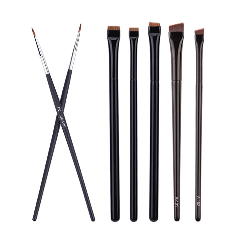 Thin Eyeliner Make up Brush Fine Liner Brushes Professional Small Angled Eyebrow Brush High Quality Eyebrow Eye Contour Makeup Tool