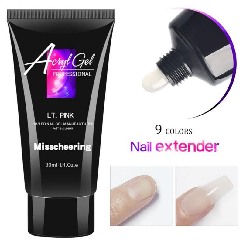 30ml Colorful Nails Crystal Gel Polish Quick Nail Extension Gel For Acrylic Gel LED Hard Gel Nail Art Gel TSLM1