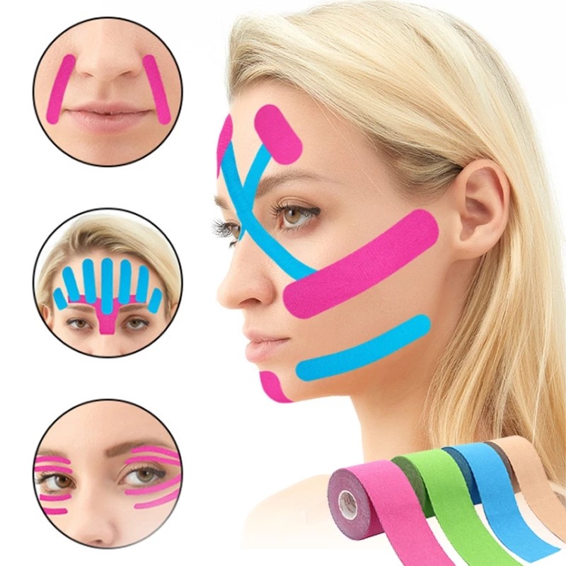 2.5cm*5m Face Tape V Line Wrinkle Remover Sticker Facial Skin Care Tool Neck Eyes Lifting Tape Bandagem Elastic