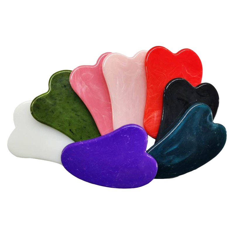 1pc Natural Jade Gua Sha Scraper for Face Neck Skin Lifting Wrinkle Remover Beauty Care Massage Pink Quartz Jade Guasha Board