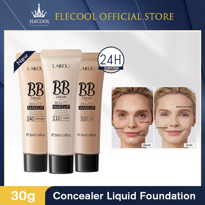 BB Cream 18 Hours Long Lasting Liquid Foundation Waterproof Anti Acne Marks Flawless Natural Face Base Makeup