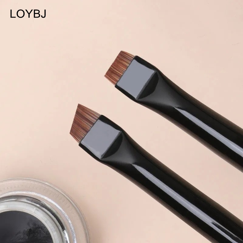 Loebig 1/2pcs Blade Makeup Brushes Thin Angled Eyebrow Flat Brush Fine Eyeliner Brush Professional Liner Eyebrow Beauty Makeup Tools