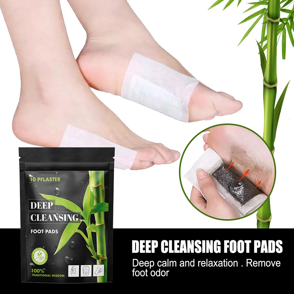 Detox Foot Patches for Stress Relief Deep Sleep Herbal Detox Natural Clean Body Detox Cleansing Herbal Adhesive Health Pads