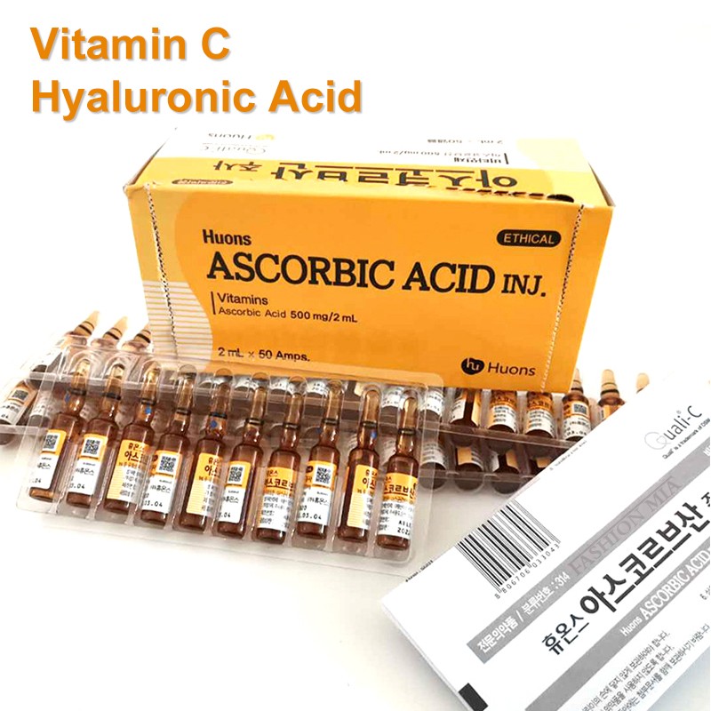 Korea Original Vitamin C Hyaluronic Acid Anti Aging Freckle Skin Whitening Serum Ampoule For Mesotherapy Dr Pen Microneedle Treatment