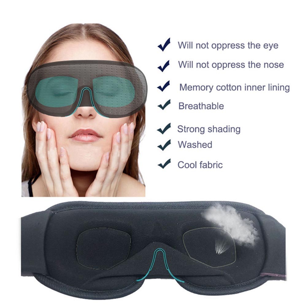 3D Sleep Eyemask Travel Comfort Aid Eye Mask Cover Patch Pading Soft Sleeping Mask Blindfold Eye Relax Massager Beauty Tools