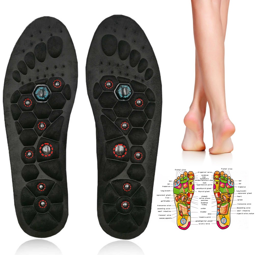 Magnetic Acupressure Massage Insoles For Foot Reflexology Pain Relief Health Massager Arch Support Shoe Soles Insert