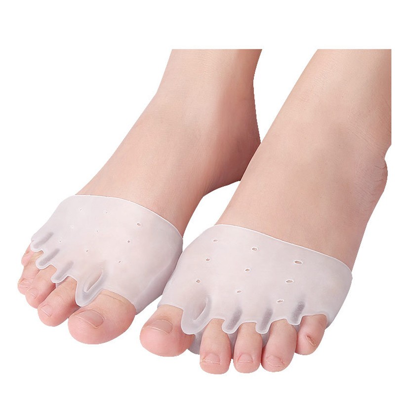 Silicone Forefoot Pads Toe Separator Cushion Pad Pain Relief Shoes Insoles Finger Toe Valgus Corrector Gel Pads Foot Care