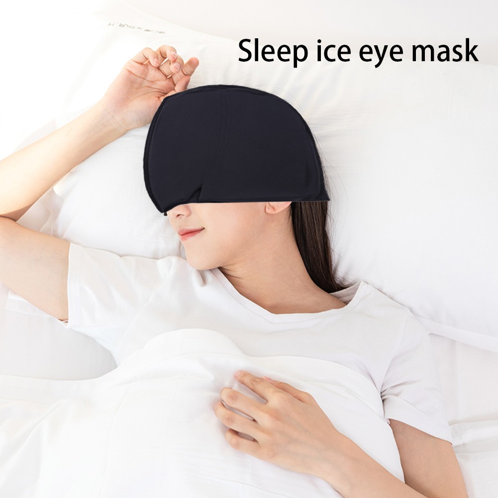Reusable Headache Gel Ice Mask Stretchy Dark Migraine Tension Relief Hat Adjustable Comfortable Hat Gel Headache Relief