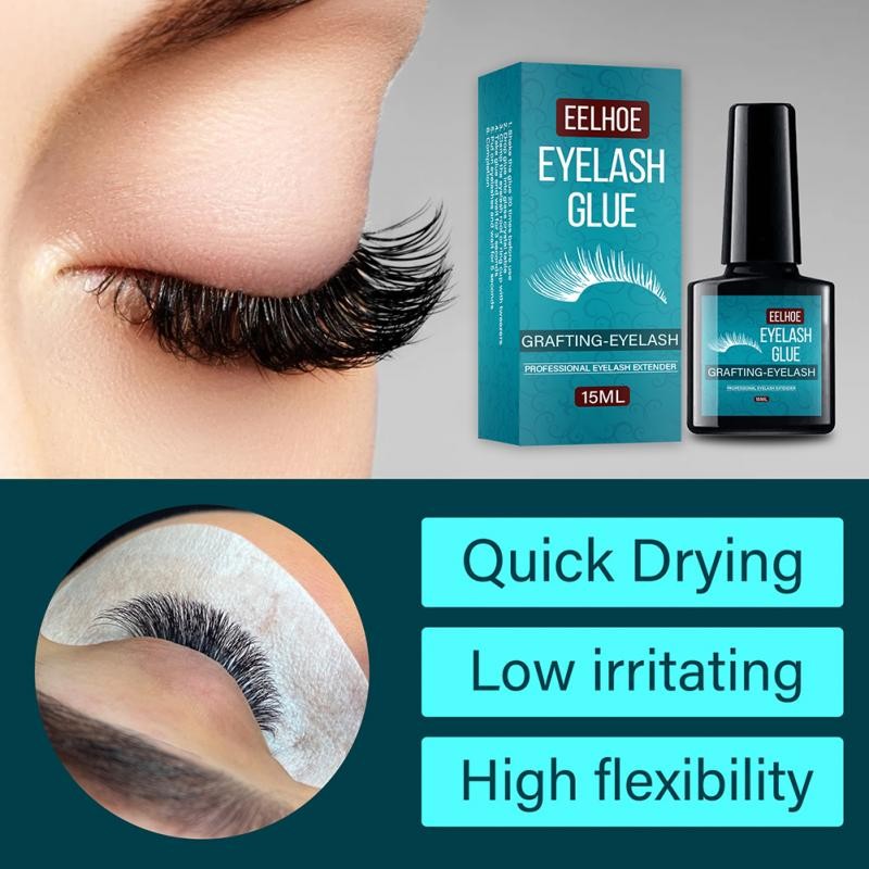 15ml Grafting Eyelash Glue Strong Adhesive For Semi Permanent Lash Quick Drying Eyelash Extensions Adhesive Cosmetic Eyelashes eelhoo