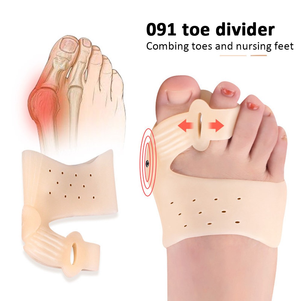 Toes Separator Bunion Orthopedic Ectropion Adjuster Hallux Valgus Bunion Corrector Pad Toe Straightener External Devices Foot Care Tool