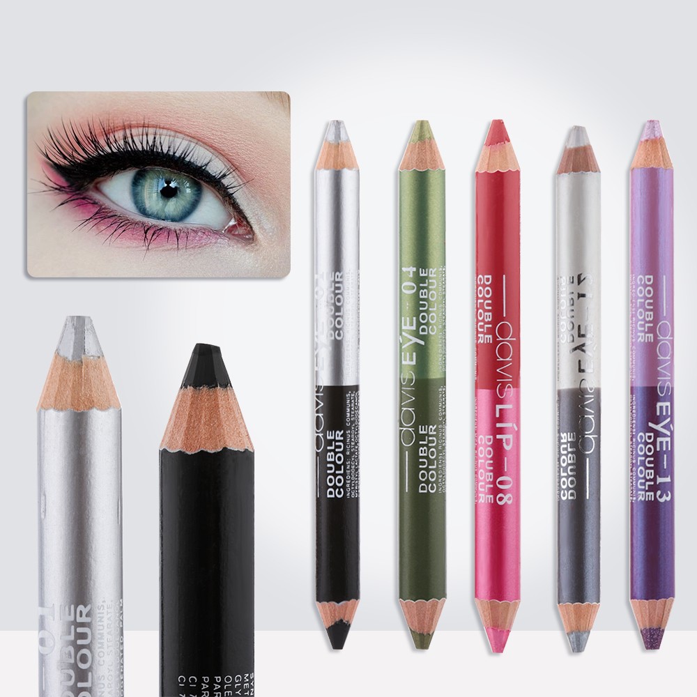 Double-ended Glitter Eyeliner Pen Highlighter Eyeshadow Waterproof Eyeliner Pencil Lasting Sweatproof Eyes Makeup Tools