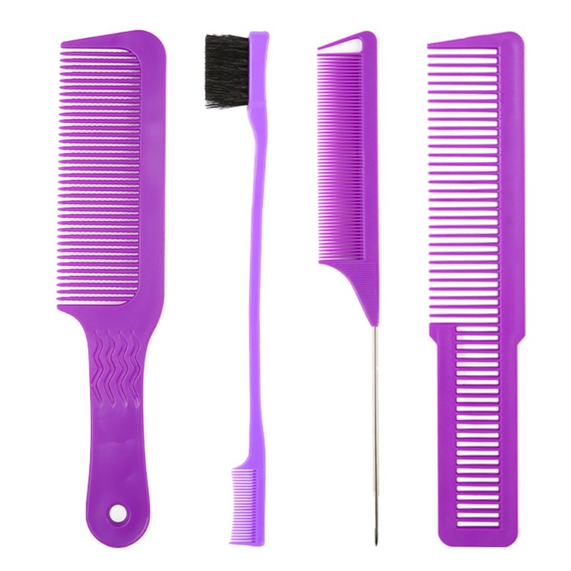 4pcs Anti-static Wide Tooth Comb Detangling Hair Brush Hair Styling Styling Tools For Home Salon Use