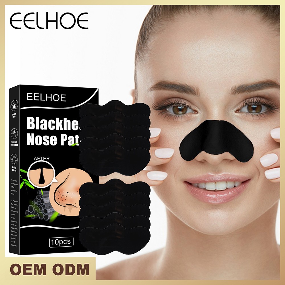 10pcs Nose Blackhead Remover Mask Deep Cleansing Skin Care Shrink Pores Acne Treatment Black Nose Mask Dots Pore Clean