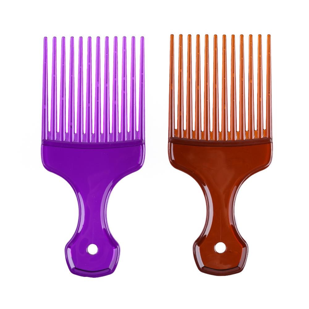 Wide Toothbrush Pick Comb Fork Hairbrush Insert Hair Pick Comb Plastic Gear Comb For Curly Afro Hair Styling Tools