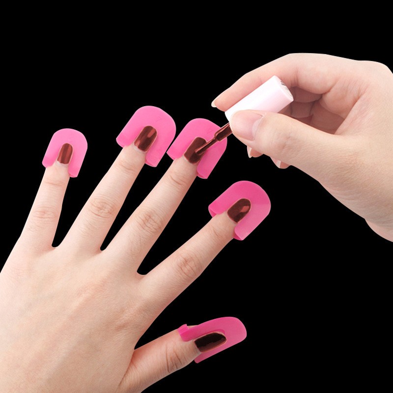 26pcs/set 10 Sizes G Curve Shape Nail Protector Varnish Finger Cover Leak-proof Stickers French Manicure Nail Art Tools