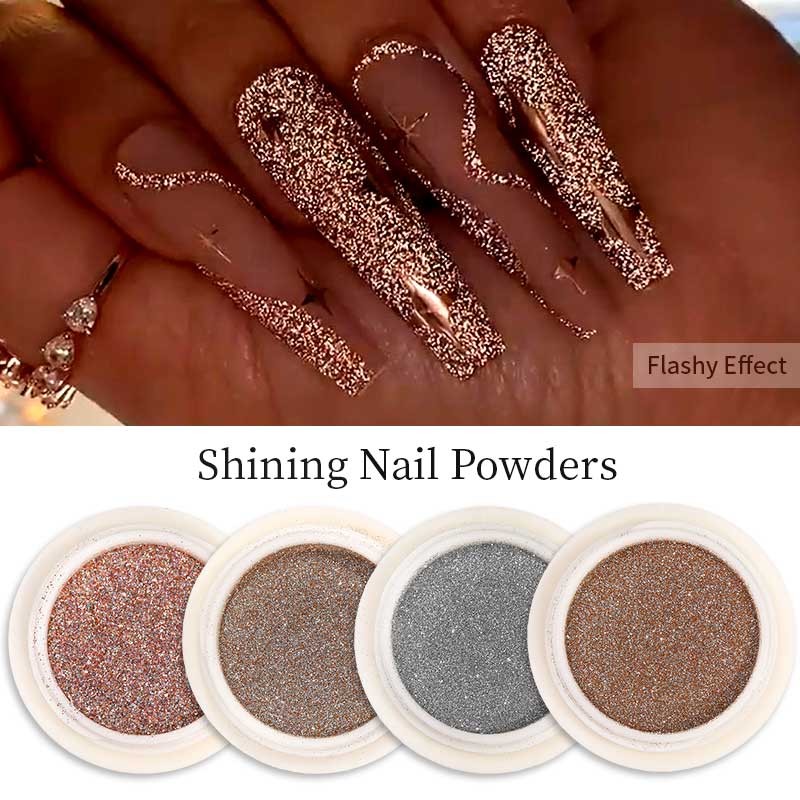 Born Pretty Reflective Glitter Powder Sea Salt Nail Powder Shining Nail Glitter Chrome Pigment Dust Hollow Powder Nail Decoration