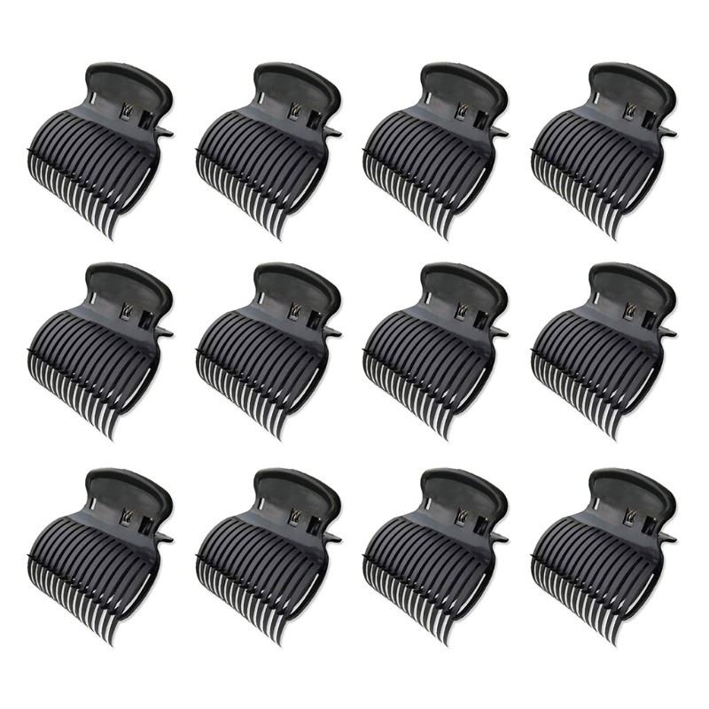 12pcs Salon Hot Roller Hair Clips Insulation Claw Curler Replacement Clamp For Women Girls Hair Department Styling Tool