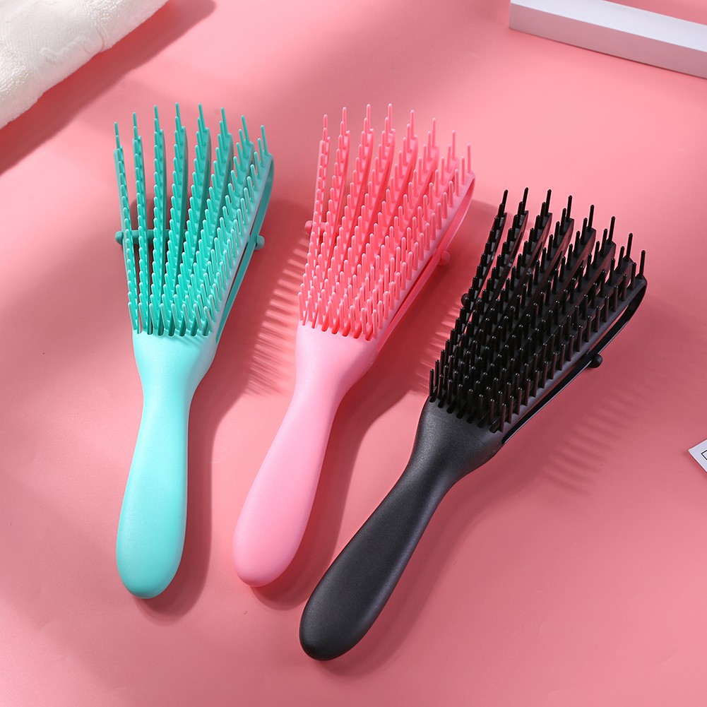 Women Hair Scalp Massage Comb Detangling Brush for Curly Hair Non-slip Rubber Octopus Hair Brush Comb Scalp Massage Styling Tool