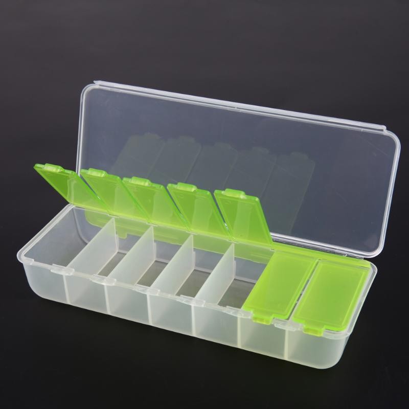 Big Travel Pill Box 5 Colors Portable 7-Day Medicine Box Tablet Storage Bag Colorful Pill Cutter