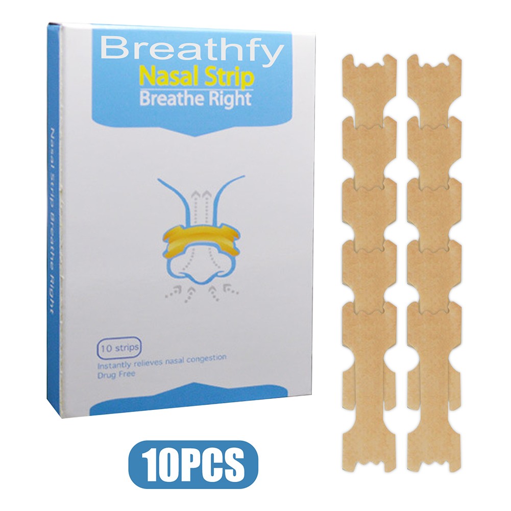 10pcs Anti Snoring Congestion Nasal Strips Easier Better Breathe Relief Strips Anti Snoring Congestion Easier Better