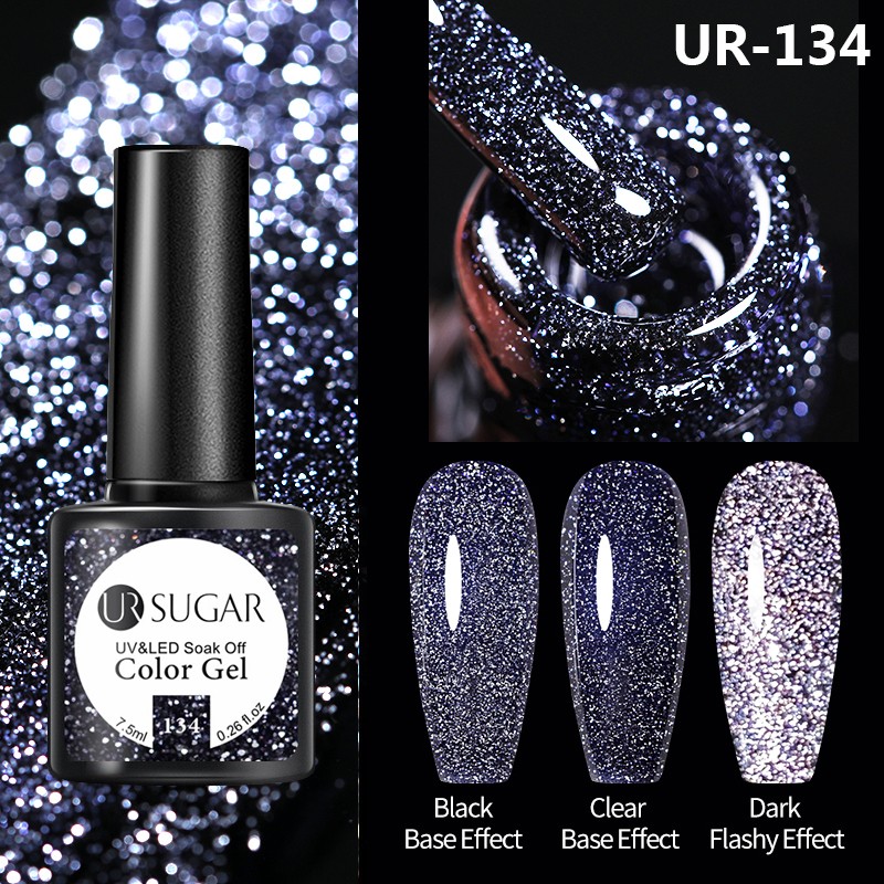 UR SUGAR 7.5ml Glitter Reflective Gel Nail Polish Manicure Nail Art Semi Permanent UV LED Nail Polish Lamp