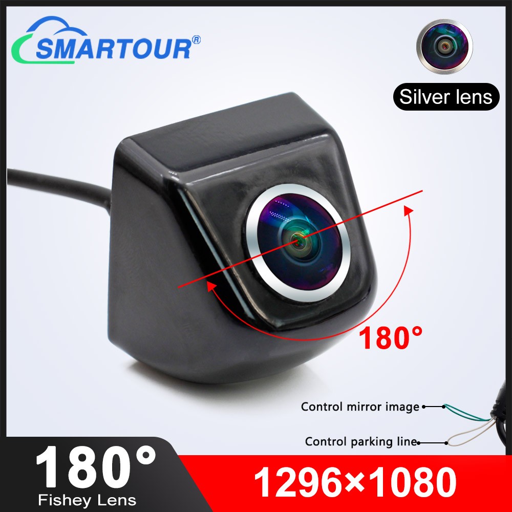 CCD Rear View Camera 1080p Night Vision 180 Degree Silver Fisheye Metal Shell Parking Car HD Car Universal Car Reversing Camera