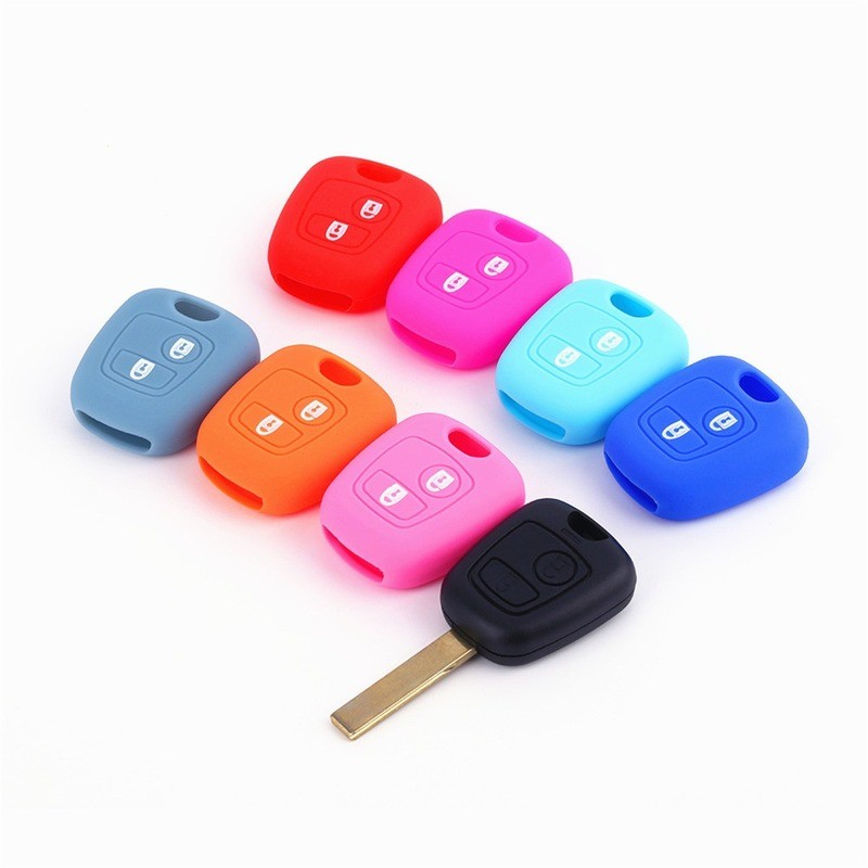 Silicone Car Key Protector Remote Key Cover for Peugeot 107 206 207 307 Citroen C1 C2 C3 C4 Picasso for Toyota Aygo