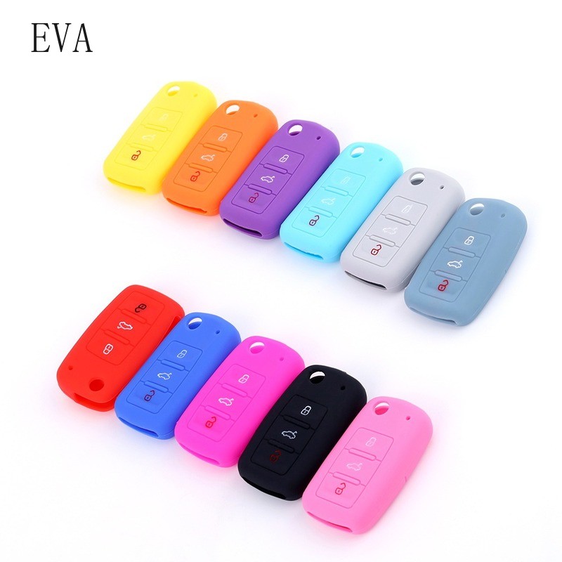 Silicone Remote Key Fob Protective Case Cover For Volkswagen Volkswagen Polo Tiguan Passat B5 B6 Golf EOS Scirocco Jetta MK6 Octavia