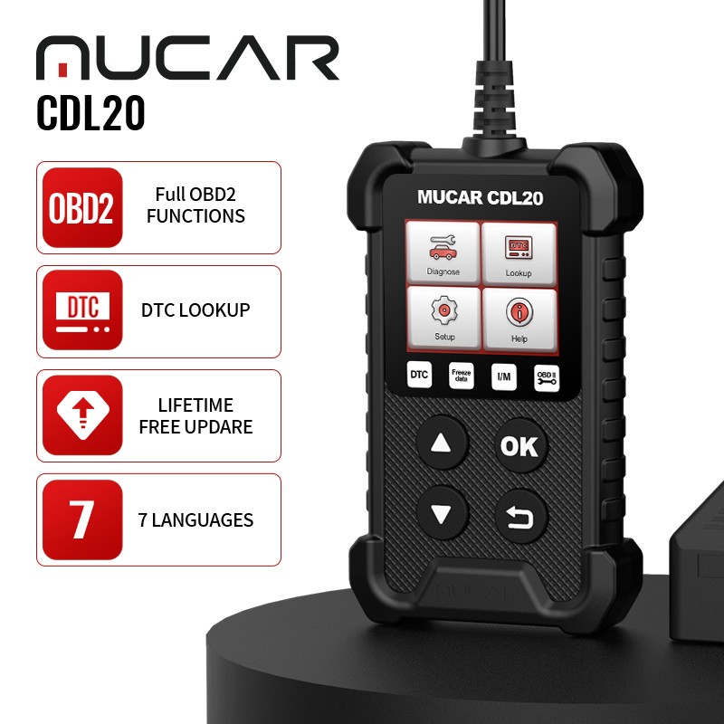 MUCAR CDL20 OBD2 Car Scanner obd2 Auto Diagnostic Tool pk elm327 cr3001 Code Reader OBD2 Auto Diagnostic Tool Free Shipping