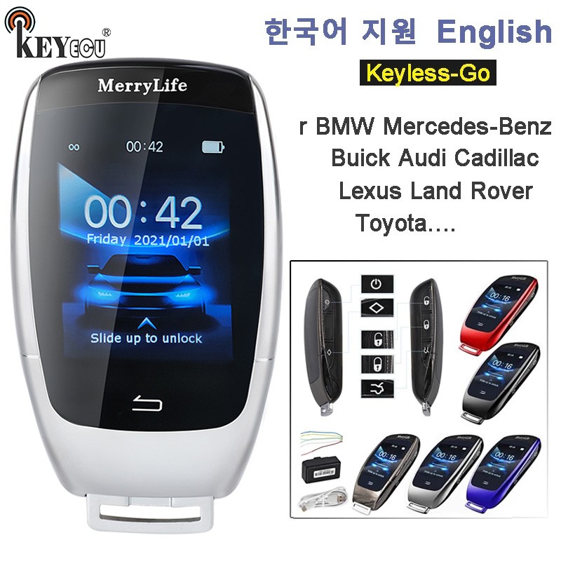 KEYECU TK900 Korean English Modified Smart Remote Shell w/ LCD Screen For BMW Mercedes BMW Ford Mazda Toyota Porsche Honda