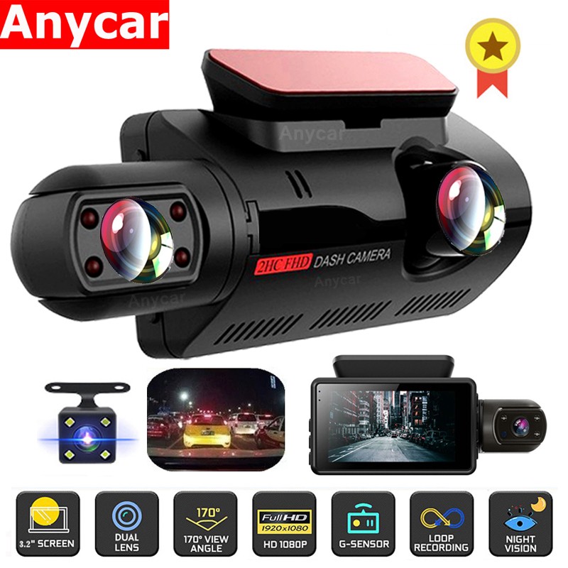 FHD Car DVR Recorders Car Dash Cam Dual Record Video Recorder Dash Cam 1080P DVR Night Vision Video Recorders Dashcam