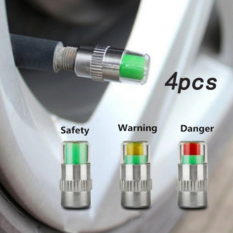 Wireless Car Tire Pressure Cap Valve Nozzle Tire Pressure Gauge Monitor External Tire Cap Vacuum Pressure Detection Warning Cover