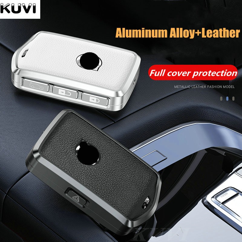 Alloy Leather Car Key Case Cover Shell Fob Volvo XC40 XC60 S90 XC90 V90 T5 T6 T8 Car Accessories