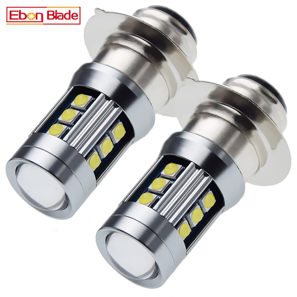 2pcs H6M P15D-25-1 PX15D T19 Led Headlight Bulb Double Beam Motorcycle Headlamp Scooter Speed ​​Bike 6V 12V 1000Lm 6000K