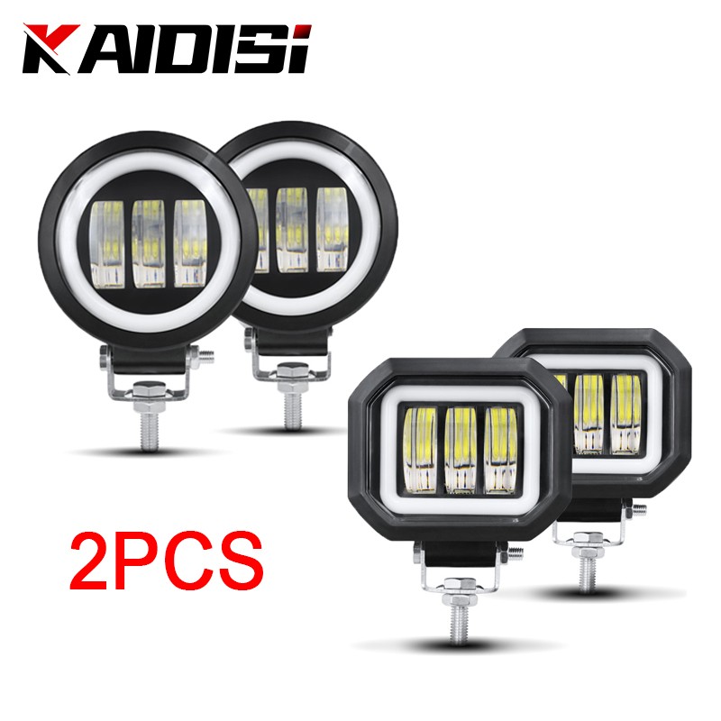 2pcs LED Work Light 12V 30W Fog Lights Waterproof 4x4 Offraod SUV Motorcycle Auto Car Auxiliary Headlight Led Round Car Lights