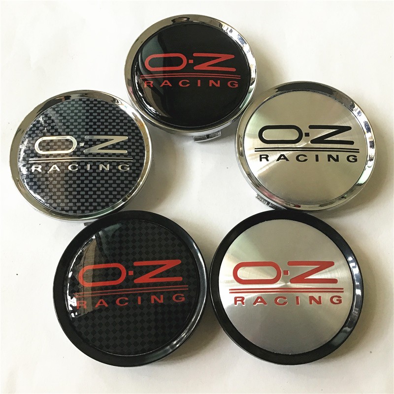 4pcs 74mm oz racing car wheel center cap wheel covers emblem badge hub car styling