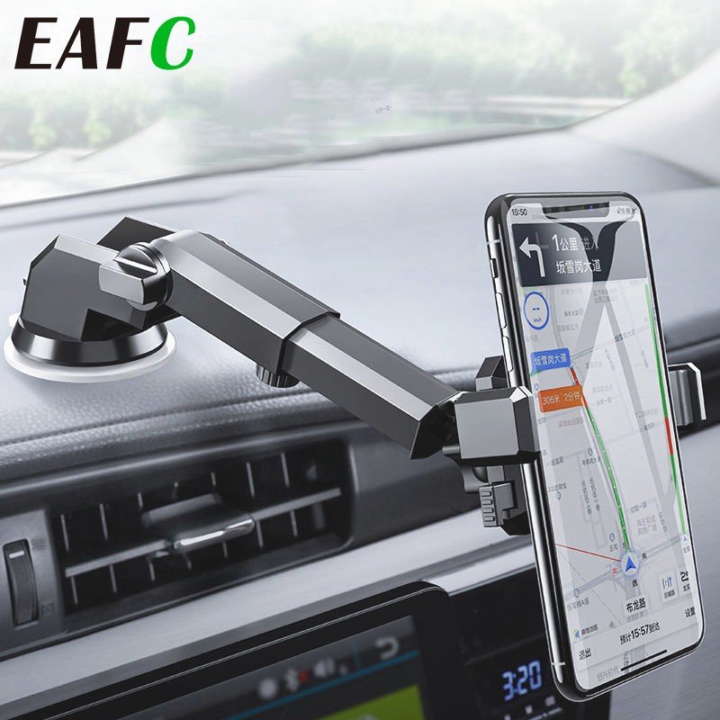EAFC Gravity Car Phone Holder Support Sucker Strong Suction Cup for Mobile Phone Retractable Car Mount Foldable Auto Phone Holder