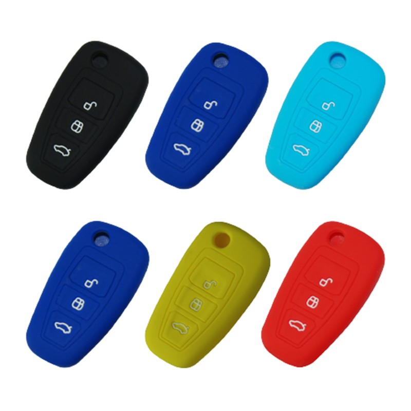 3 Button For Ford Ranger C-Max S-Max Focus Galaxy Mondeo Transit Tourneo Custom Silicone Car Remote Key Fob Cover