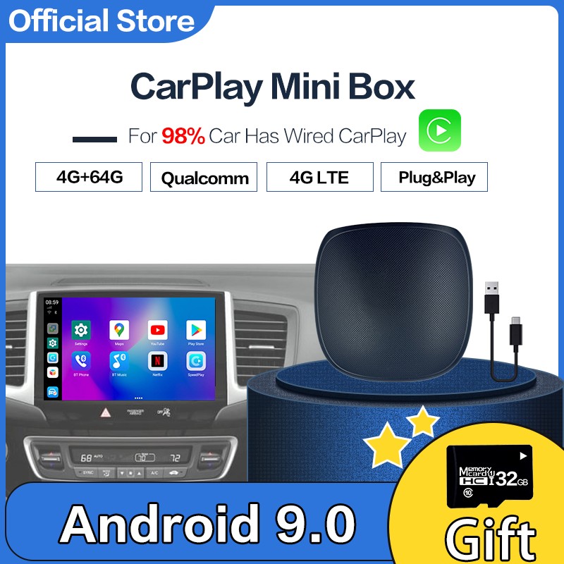 Carplay Ai Wireless Box Carplay Netflix Android Box Car Multimedia Player UX999Pro 4+64G Navigation Audio For Volkswagen Toyota