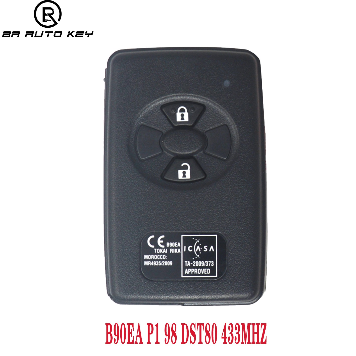 Smart Remote Key Fob For Toyota Corolla Rav4 Auris Rav4 2006-2012 Key 2 Buttons, B90EA P1 98 4D-67, Dst80 433MHz ASK 89904-12170