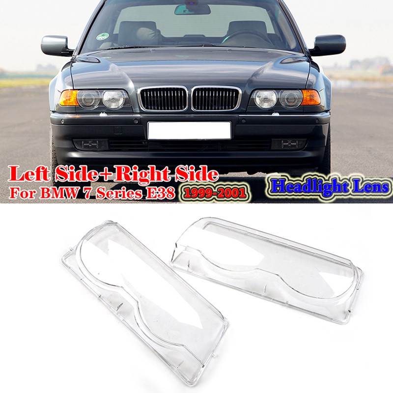 Car Headlight Shade Lens Headlight Shell Cover Fit For BMW E38 1999 2000 2001 728i 730i 735i 740i Replacement Car Accessories