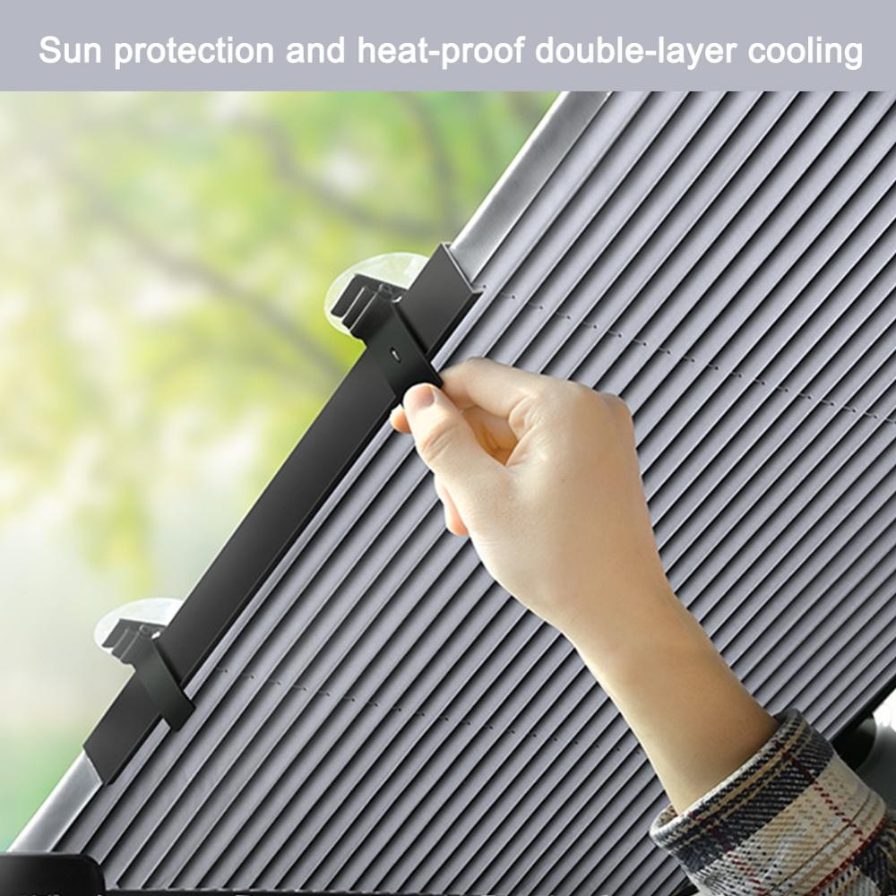 Window Sun Visor Anti UV Car Windshield Sun Blind Automatic Extension Car Cover Curtain Protection 46cm/65cm/70cm