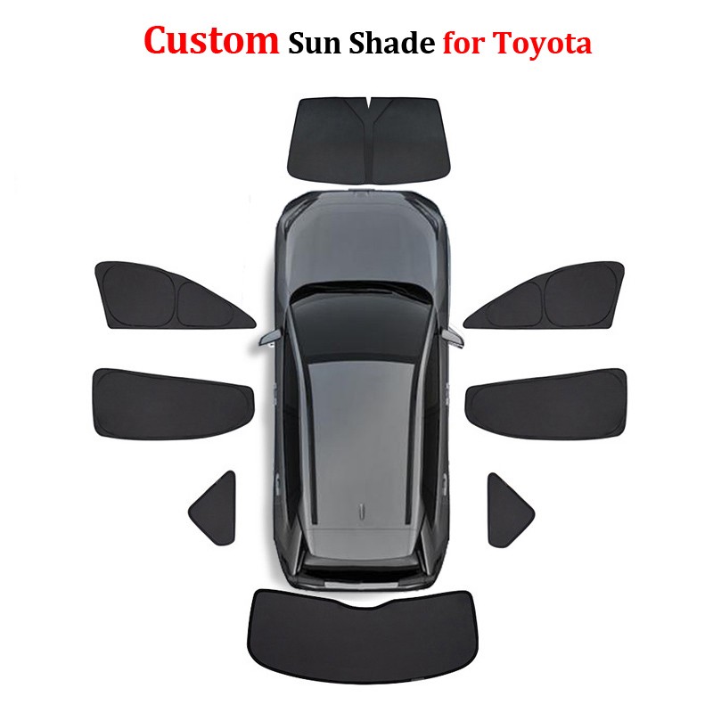 Car Window Sun Shade For Toyota RAV4 Camry Windshield Sunshade Front Rear Side Privacy Foldable Louver Blind UV Block Curtain